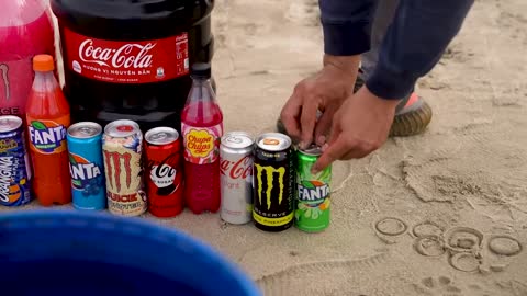 Giant Coca Cola & Big Monster,Chupa Chups, Mtn Dew, Fanta, Mirinda and Mentos soda mix Underground10