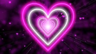 702. Heart Tunnel💗Pink Love Heart Tunnel Background Video Loop Heart