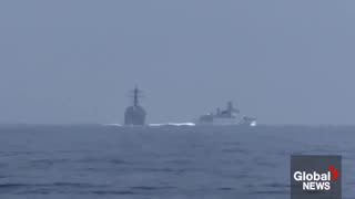 Chinese Navy Ship Almost Hits U.S Destroyer