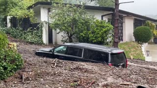 Wild Winter Storm: Flooding, Mudslides & Debris Damage Homes in Hollywood Hills