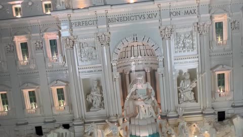 Trevi Fountain Rendered In Lego Bricks