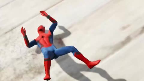 Spider Man Jump From Blimp || Funny Ragdoll || ||GTAV DINO YT||