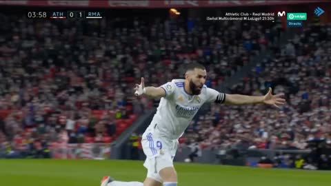 Le but de Karim Benzema avec le Real Madrid contre Bilbao