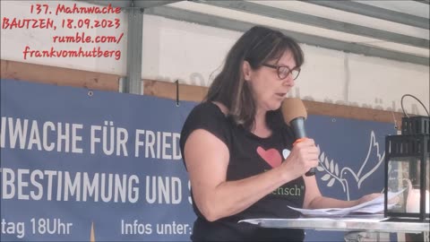 DORIT, Initiative Eltern Stehen Auf - BAUTZEN, Kornmarkt, 18 09 2023, 137. MAHNWACHE 🕊