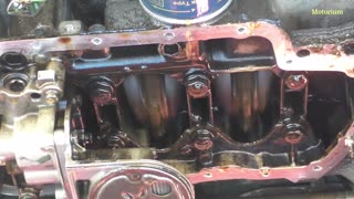 An engine running without an oil pan. How Long Will a Car RUN with NO OIL PAN