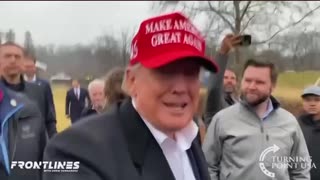 President Trump in Palestine, Ohio speaking with press and residents