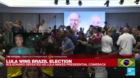 'This is a fraud': Bolsonaro's supporters react after leftist Lula wins Brazil vote • FRANCE 24