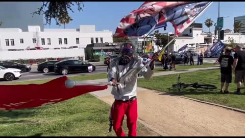 California Trump Supporter Rally in Beverly Hills