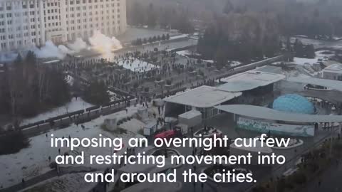 Kazakh president’s home ablaze as protests escalate