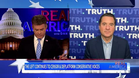 REAL AMERICA -- Dan Ball W/ Devin Nunes, CEO Of Trump Media Sounds Off On Censorship, 4/26/23