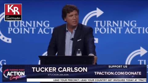 WATCH Tucker Carlson TPUSA: "Don't trust a man with num gums"