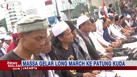 Demo 411 Jakarta, Massa Gelar Long March ke Patung Kuda