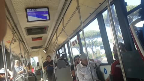 Inside a bus of Roma