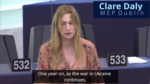 A year on, as the war continues, MEPs parrot the propaganda line: "Ukraine must win."