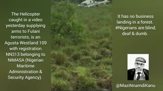 MNK spotted helicopter on camera dropping arms by Nigerian army