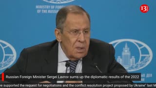 Russia's Lavrov speaks at news conference： UKRAINE IS RESPONSIBLE FOR WHAT HAPPENS