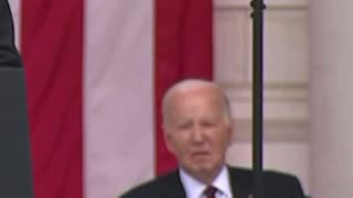 Is Biden sleeping at the Memorial Day Address??