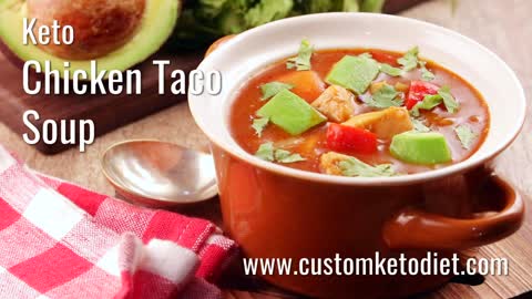Check out this delicious Keto Chicken Taco Soup recipe!