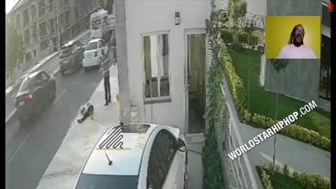 Dog Barks At Passerby And Causes Him To Get Hit By A Truck!