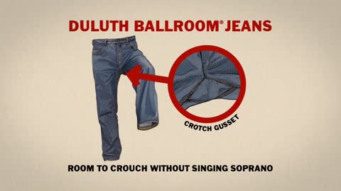 Duluth Trading TV Commercial Ballroom® Jeans - Room to Crouch without Singing Soprano