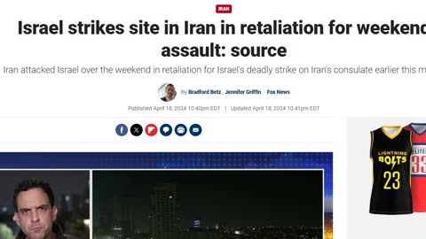 Israel Hits tragets in Iran for retaliation for launching 300 missles & drones eariler this week!