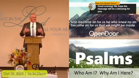 Who am I and WHY am I Here? – BAPTIST SERMON