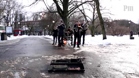 The Radiators LV performing ''Daft punk - Lucky'' for Tallinn local news