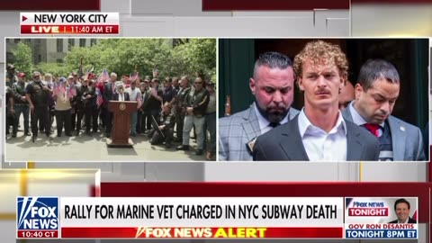 Rally for Marine veteran Daniel Penny charged in NYC subway death