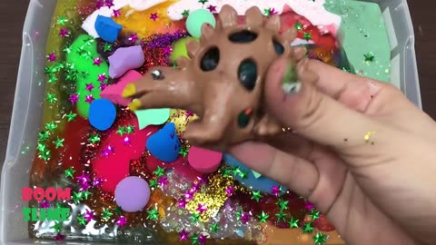 Mixing Store Bought Slime Into Clear Slime | Most Satisfying Slime Video