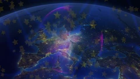 Free background video: Europe and Stars
