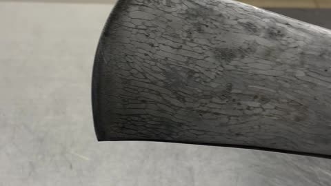 Cable Damascus Tomahawk with Mahogany handle complete