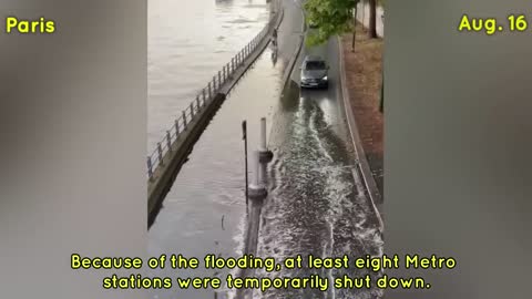 令人难以置信的风暴在巴黎造成洪水！法国的旱灾结束了吗？