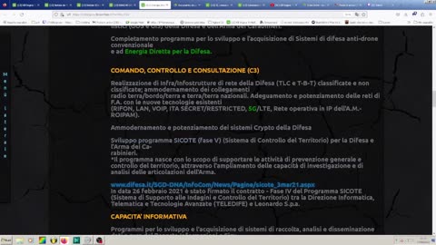 DOCUMENTO DEL MINISTERO DIFESA ITALIA sull'utilizzo dell'Intelligenza Artificiale per scopi militari,armi ad Energia Diretta e Guerra Cognitiva DOCUMENTARIO Biolaboratori all'ospedale Sacco di Milano all'inmi di Roma e base Sigonella