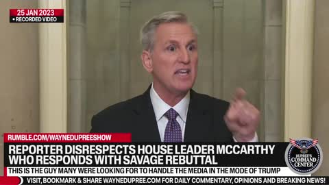 Who Is This Kevin McCarthy? House Leader Handles Disrespectful Reporter