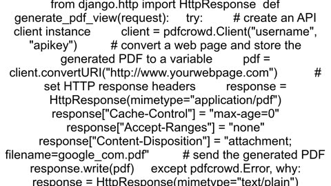 Convert Django template to pdf