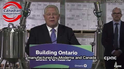 Ontario Premier Doug Ford announces investing $4 million into Moderna's mRNA vaccines in province