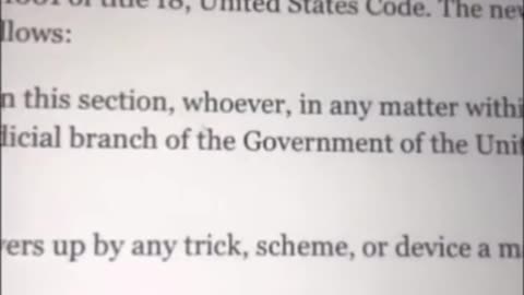 ALLOWED TO LIE UNDER OATH TO US 1996 AMENDMENTS TO 18 U.S.C. § 1001