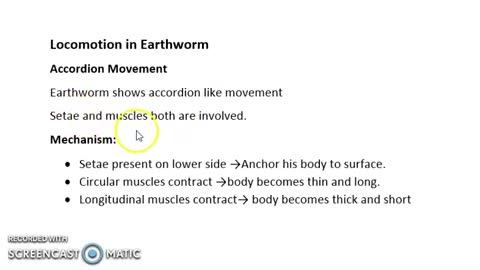 Locomotion in Earthworm Class 12 Biology_Cut