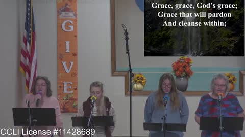 Moose Creek Baptist Church Sing “Grace that is Greater Than all our Sin” During Service 11-06-2022