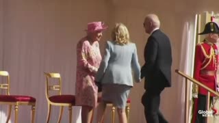 The President and First Lady arrive Windsor Castle meet with Her Majesty