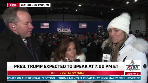 Lisa McClain at President Trump Rally in Waterford Township, MI