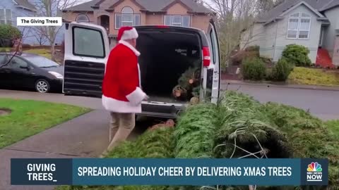 SPREADING HOLIDAY CHEER BY DELIVERING XMAS TREES