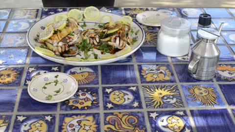 Lezioni di cucina salentina: seppie alla griglia (Grilled Cuttlefish)
