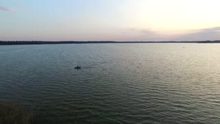 flight over the lake sundown boat 1