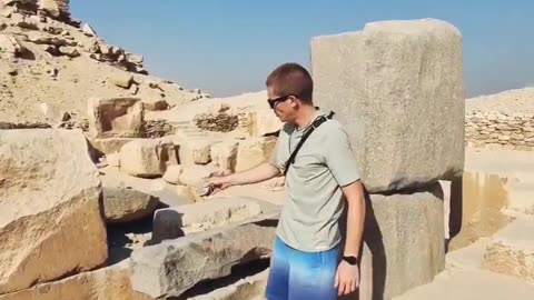 A PYRAMID OF SAHURE IN ABUSIR A BEAUTIFUL STONE STRUCTURE WHERE STONES SOUNDS LIKE A BELL