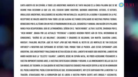 Carta abierta de un Español a todos los Argentinos - Dra. Chinda Brandolino