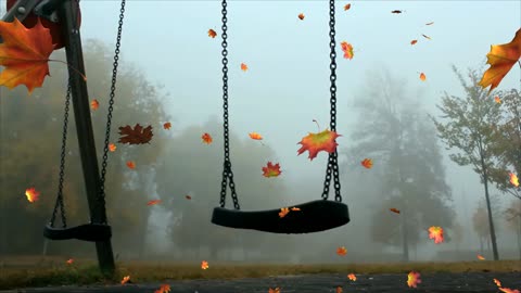 7 Motivational Messages With A Park's Beautiful View Of Autumn Trees On A Foggy Day