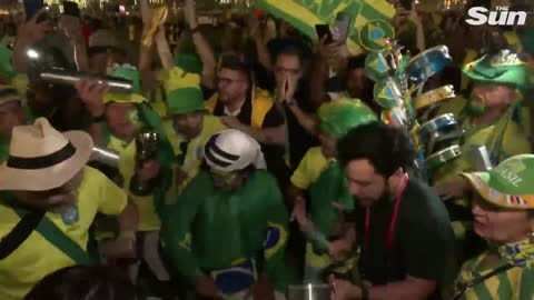 Brazil fans party in Qatar as World Cup favourites prepare for festive of football