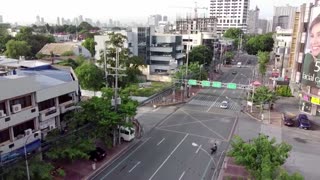 Drone footage captures Manila under lockdown