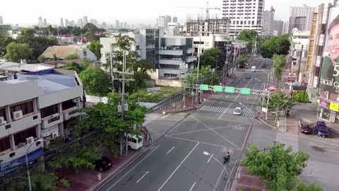 Drone footage captures Manila under lockdown